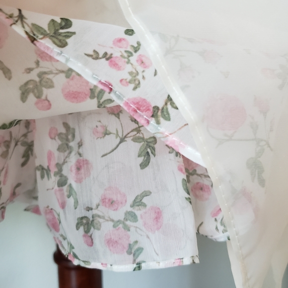 Reversible Floral Organza Babydoll Puff Dress - Picture 15 of 16